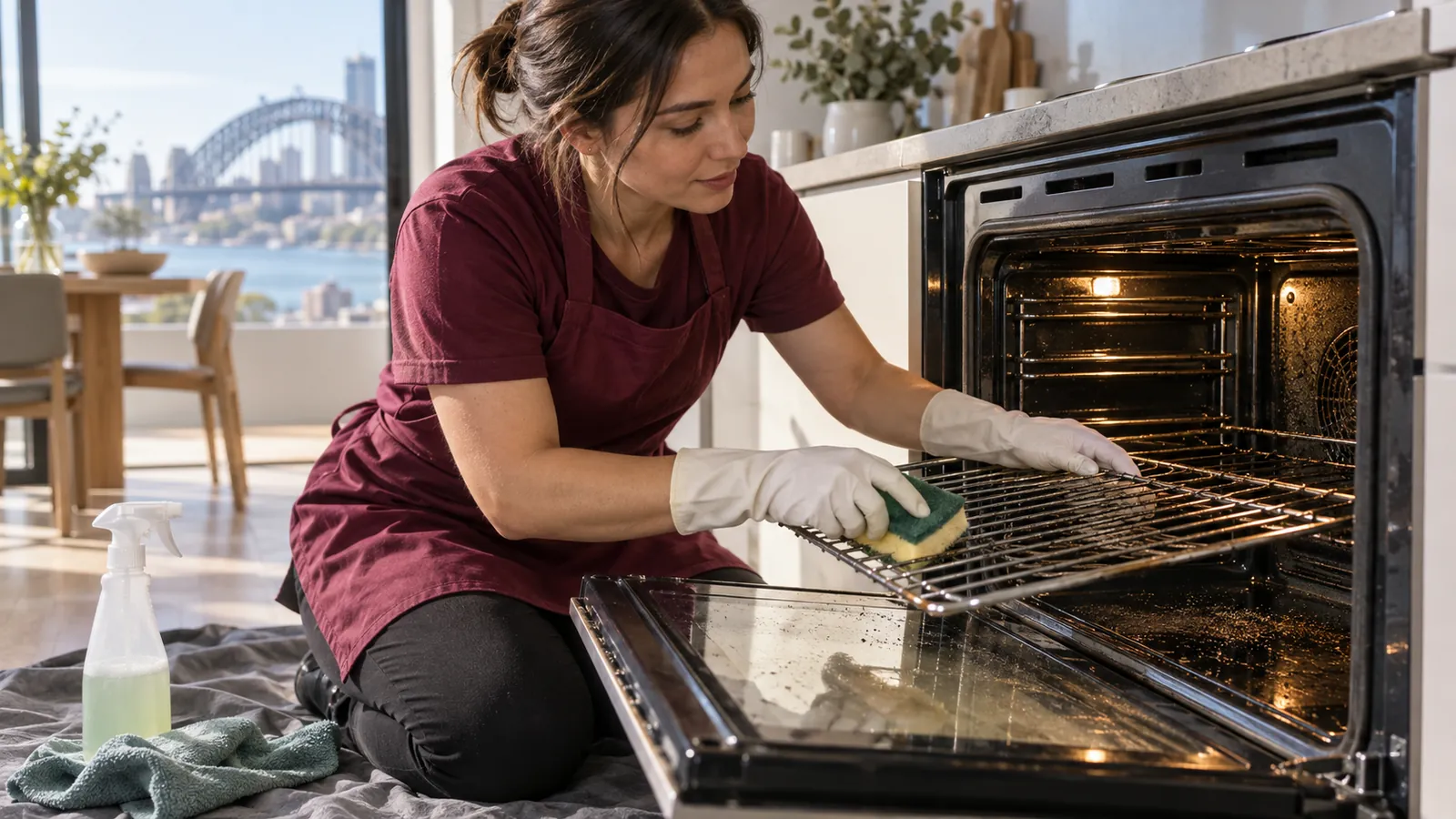 Oven cleaning Sydney cost for racks, trays and rangehood extras